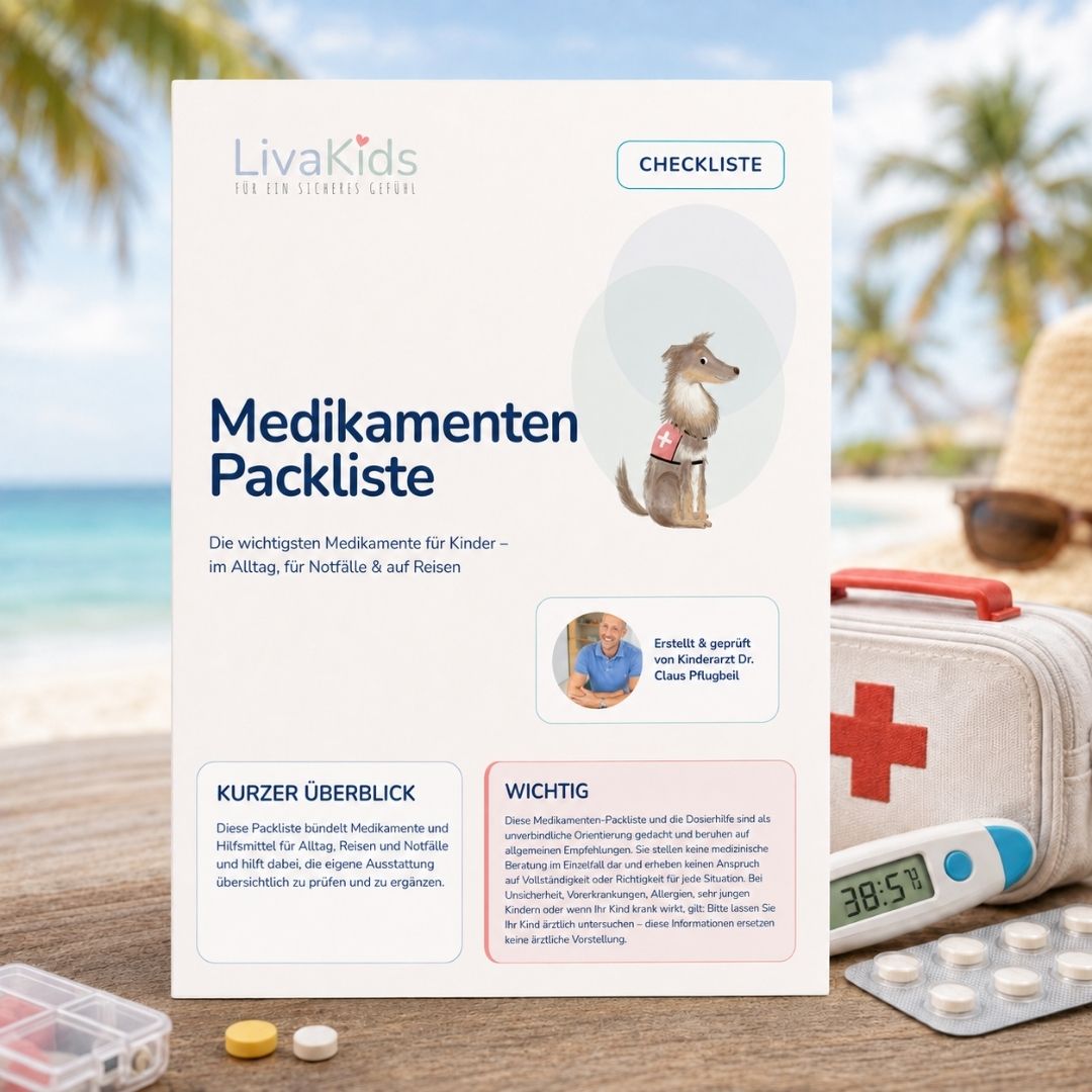 LivaKids Medikamenten-Packliste als Beispiel einer digitalen Checkliste